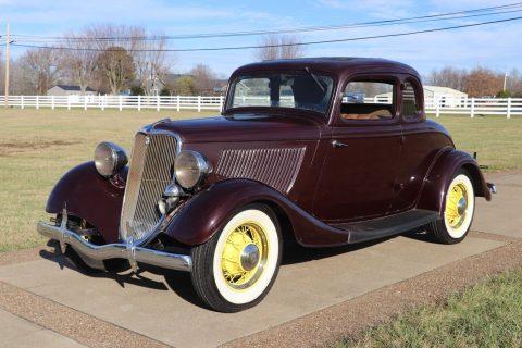 1933 Ford 5 Window Coupe with Rumble Seat in Coach Maroon for sale