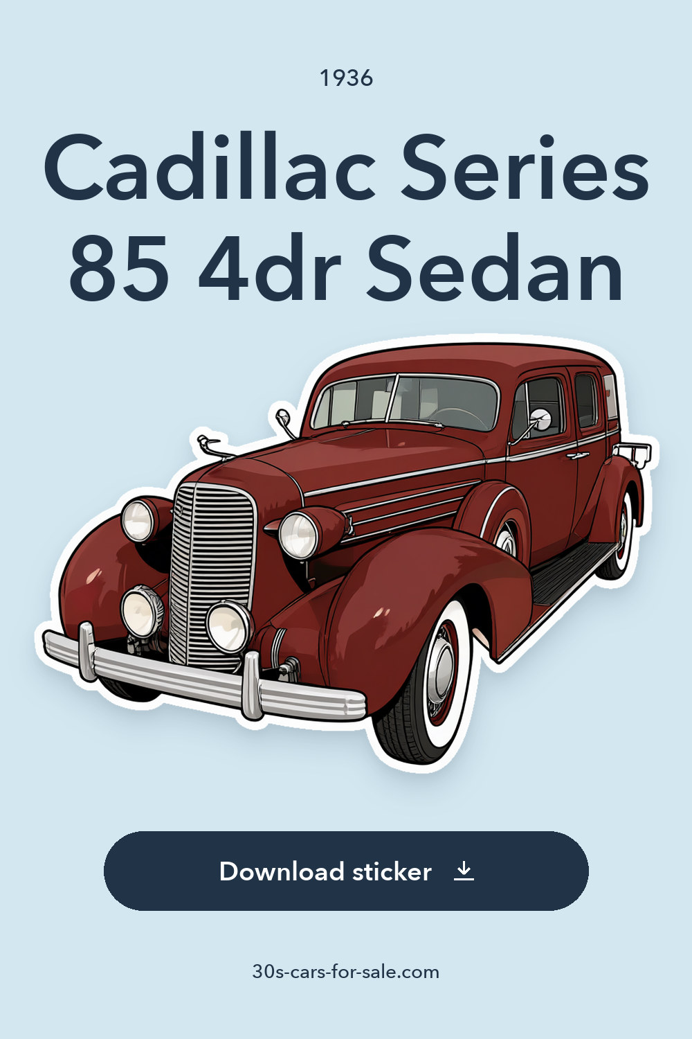 1936 Cadillac Series 85 4dr Sedan sticker preview