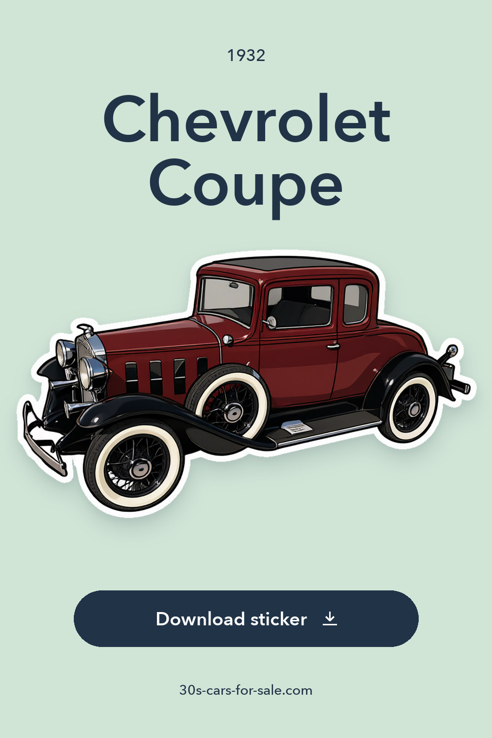 1932 Chevrolet Coupe sticker preview