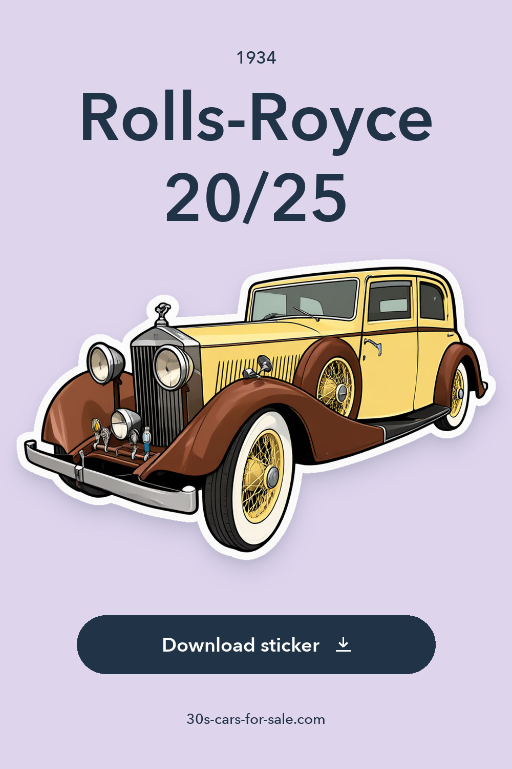 1934 Rolls-Royce 20/25 sticker preview