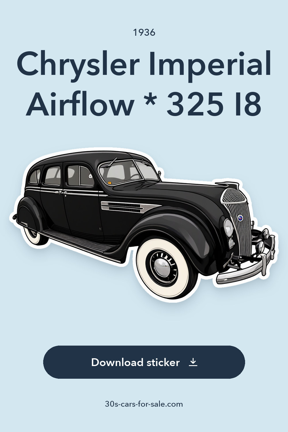 1936 Chrysler Imperial Airflow * 325 I8 sticker preview
