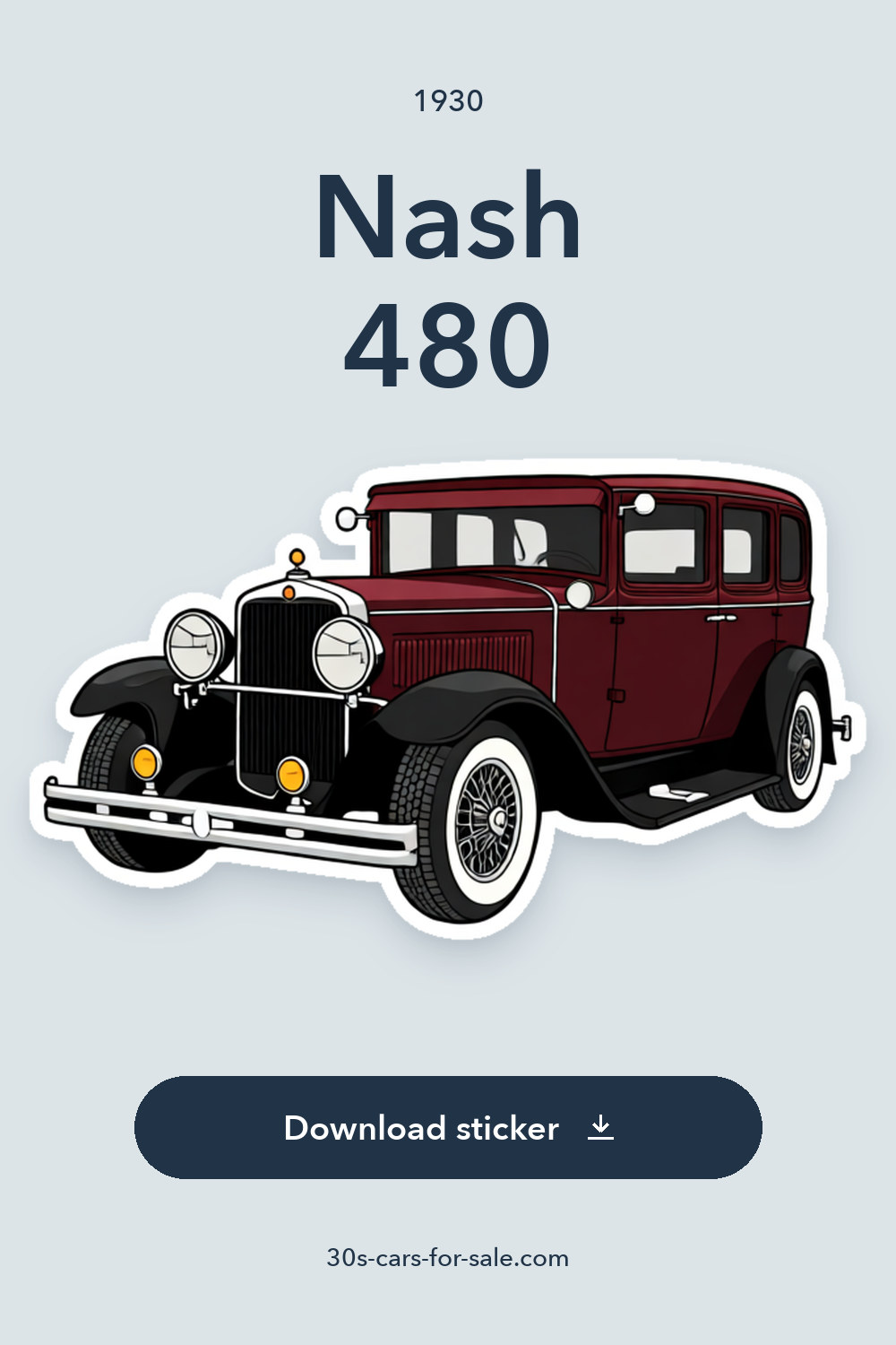 1930 Nash 480 sticker preview