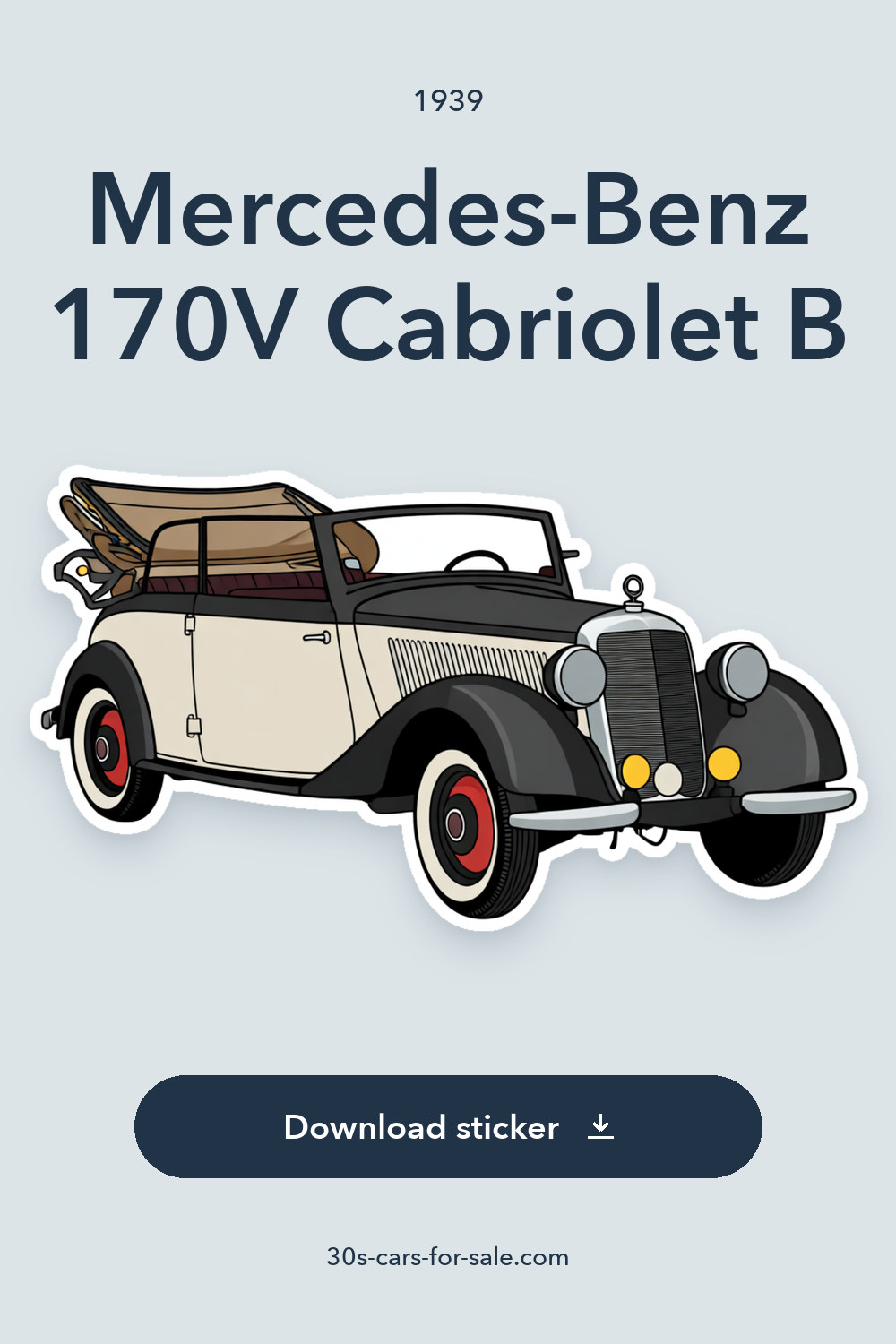 1939 Mercedes-Benz 170V Cabriolet B sticker preview