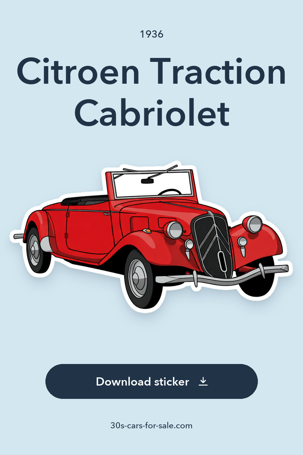 1936 Citroen Traction Cabriolet sticker preview